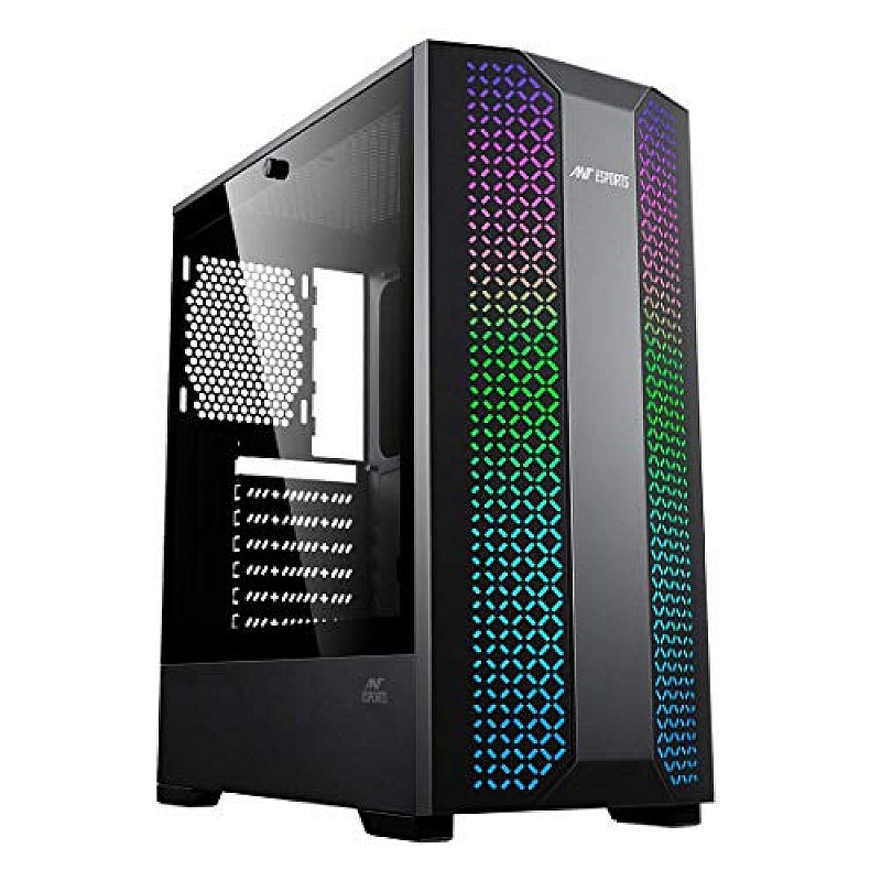 Ant Esports ICE-200TG Mid Tower Gaming Cabinet Computer case with RGB Front Panel