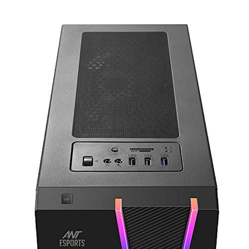 Ant Esports ICE-200TG Mid Tower Gaming Cabinet Computer case with RGB Front Panel