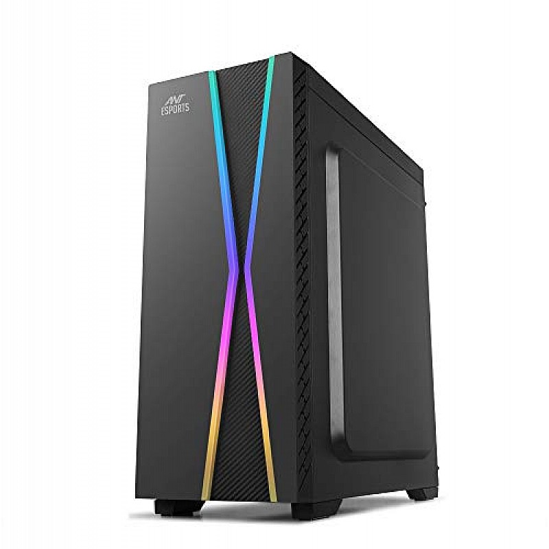 Ant Esports ICE-200TG Mid Tower Gaming Cabinet Computer case with RGB Front Panel