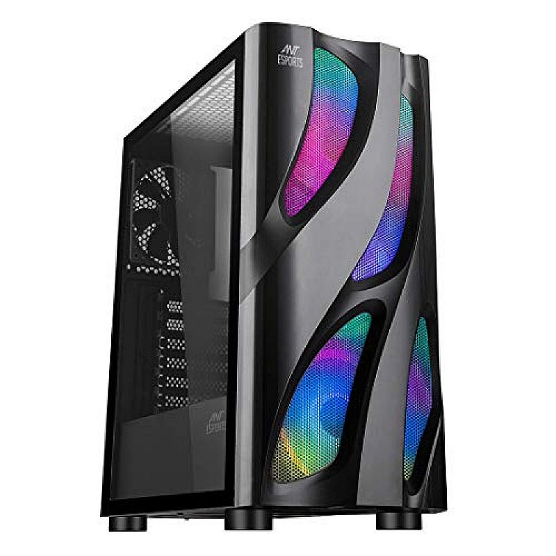 Ant Esports ICE-200TG Mid Tower Gaming Cabinet Computer case with RGB Front Panel