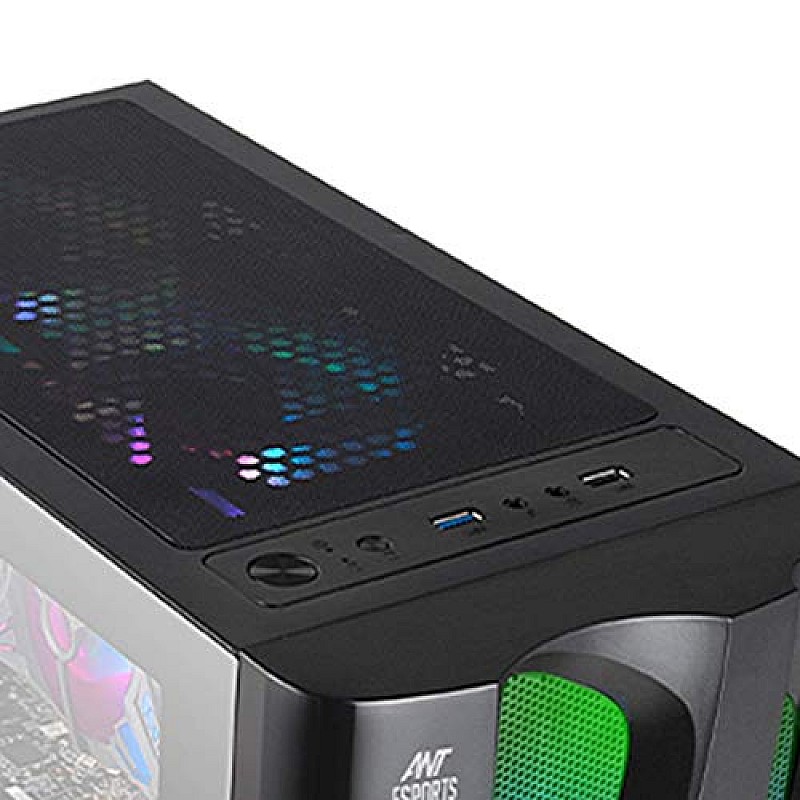 Ant Esports ICE-200TG Mid Tower Gaming Cabinet Computer case with RGB Front Panel