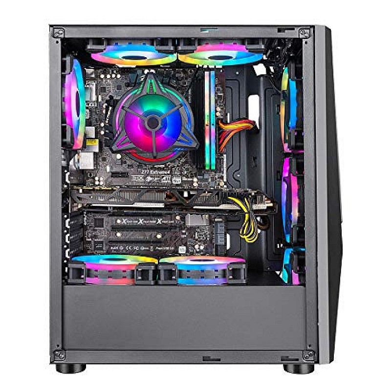 Ant Esports ICE-200TG Mid Tower Gaming Cabinet Computer case with RGB Front Panel