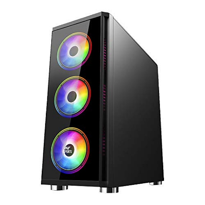 Ant Esports ICE-200TG Mid Tower Gaming Cabinet Computer case with RGB Front Panel