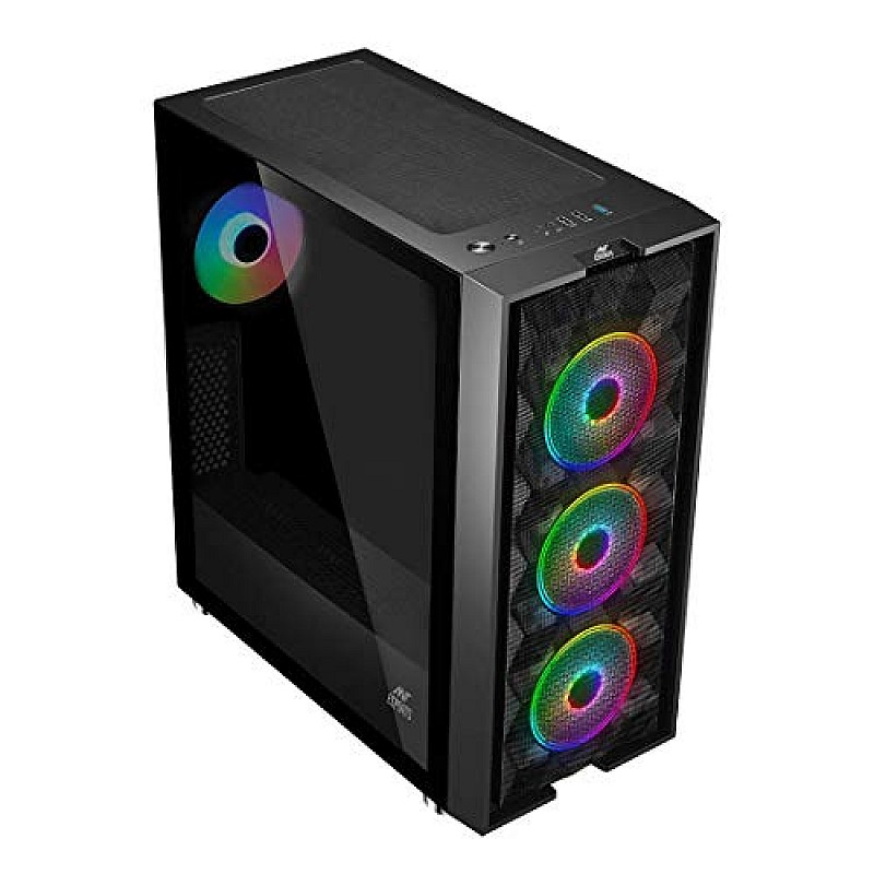 Ant Esports ICE-200TG Mid Tower Gaming Cabinet Computer case with RGB Front Panel