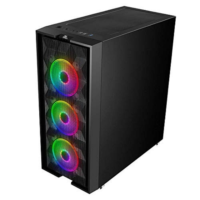 Ant Esports ICE-200TG Mid Tower Gaming Cabinet Computer case with RGB Front Panel