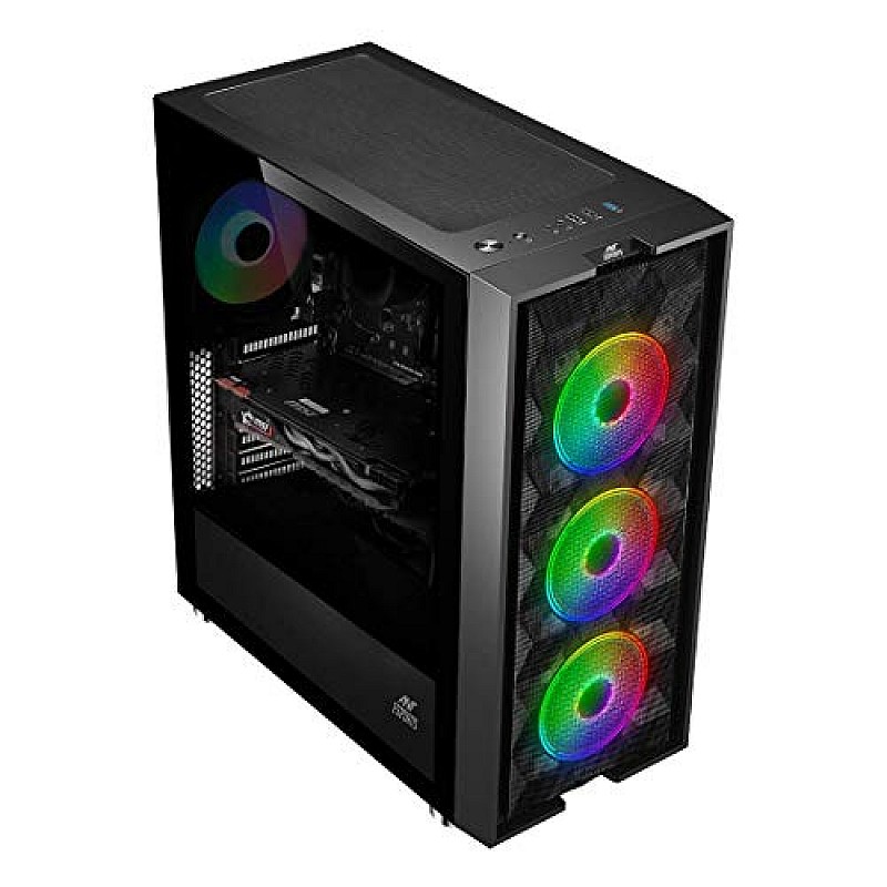 Ant Esports ICE-200TG Mid Tower Gaming Cabinet Computer case with RGB Front Panel