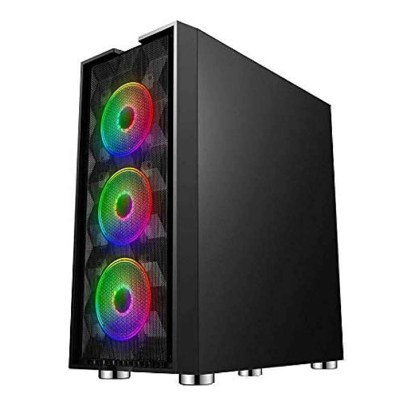 Ant Esports ICE-200TG Mid Tower Gaming Cabinet Computer case with RGB Front Panel