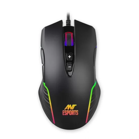 Ant Esports GM500 RGB Wired Gaming Mouse | 6 DPI Sensitivity Level adjustments | Equipped with HUANO Mouse switches