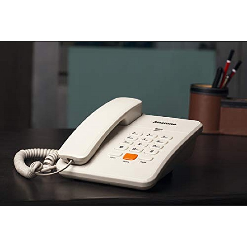 Binatone Spirit 111N Basic Corded Landline Phone for Office & Home (Black)