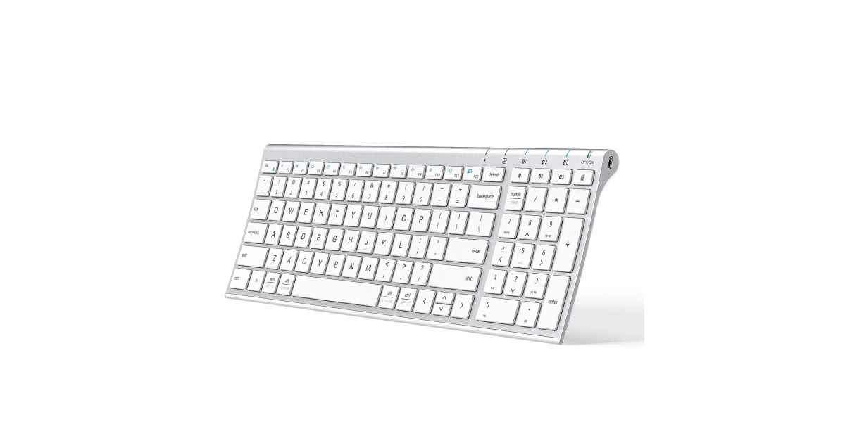 iClever BK10 Bluetooth Keyboard, Multi Device Wireless Keyboard ...
