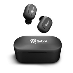 Flybot Beat True Wireless Bluetooth Earphones with Charging Case, Compatible with Android and iOS (Black)