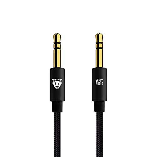 Ant Audio AA-AU100 Aux Cable 3.5mm (6.5ft, 2M) Auxiliary Braided Audio Cable for Headphones Ant Audio AA-AU100 Aux Cable 3.5mm (6.5ft, 2M) Auxiliary Braided Audio Cable for Headphones