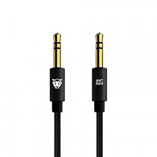 Ant Audio AA-AU100 Aux Cable 3.5mm (6.5ft, 2M) Auxiliary Braided Audio Cable for Headphones