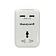 Honeywell Travel Surge Single Socket with 2 X USB Platinum