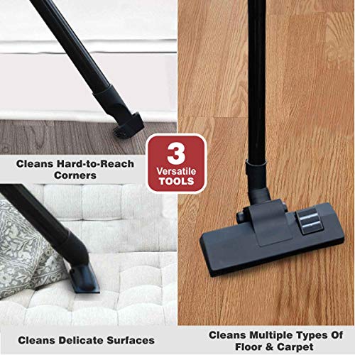 INALSA Vacuum QUICKVAC-1000W with 1.5L Washable Cloth Filter Bag, 100% Copper Motor, Powerful 16KPA Suction