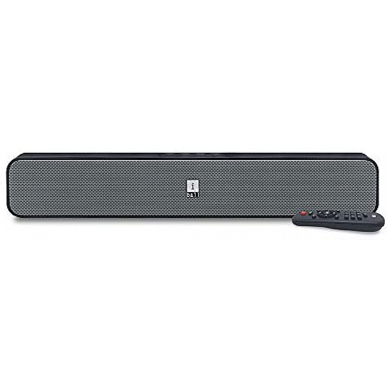 iBall Musi Bar High Power Compact Soundbar with Multiple Playback Options | FM Radio | Micro SD Card Slot & Built in Mic (Black)