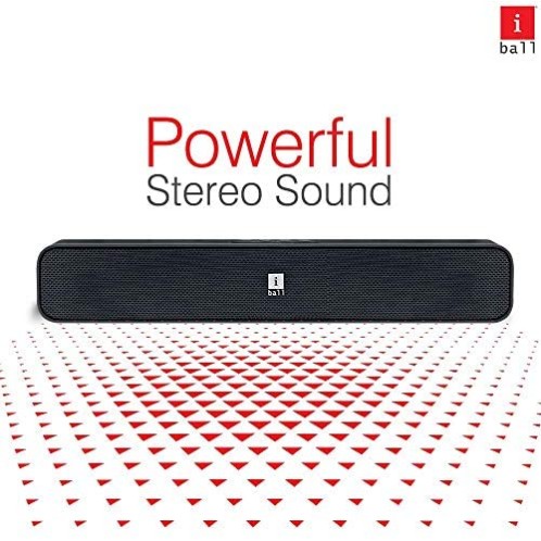 iBall Musi Bar High Power Compact Soundbar with Multiple Playback Options | FM Radio | Micro SD Card Slot & Built in Mic (Black) iBall Musi Bar High Power Compact Soundbar with Multiple Playback Options | FM Radio | Micro SD Card Slot & Built in Mic (Black)
