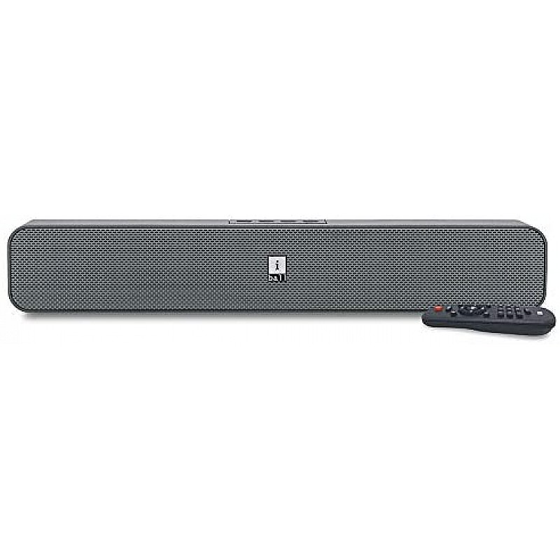 iBall Musi Bar High Power Compact Soundbar with Multiple Playback Options | FM Radio | Micro SD Card Slot & Built in Mic (Black)