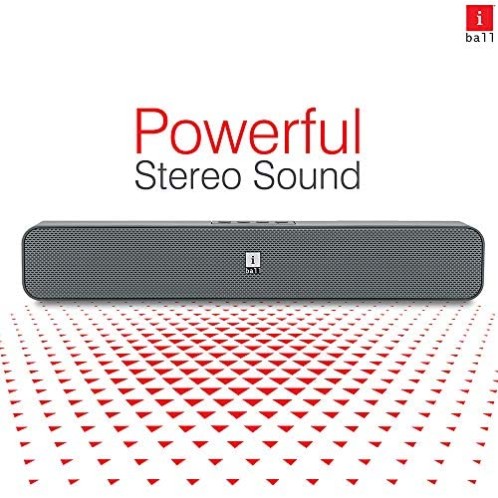 iBall Musi Bar High Power Compact Soundbar with Multiple Playback Options | FM Radio | Micro SD Card Slot & Built in Mic (Black) iBall Musi Bar High Power Compact Soundbar with Multiple Playback Options | FM Radio | Micro SD Card Slot & Built in Mic (Black)