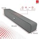 iBall Musi Bar High Power Compact Soundbar with Multiple Playback Options | FM Radio | Micro SD Card Slot & Built in Mic (Black)