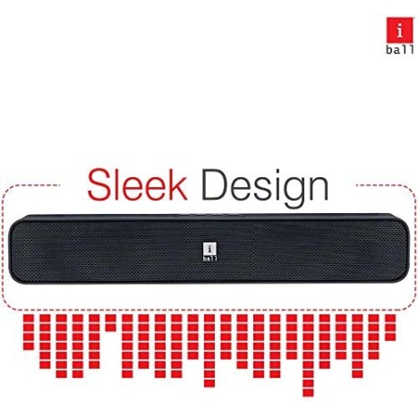 iBall Musi Bar High Power Compact Soundbar with Multiple Playback Options | FM Radio | Micro SD Card Slot & Built in Mic (Black) iBall Musi Bar High Power Compact Soundbar with Multiple Playback Options | FM Radio | Micro SD Card Slot & Built in Mic (Black)