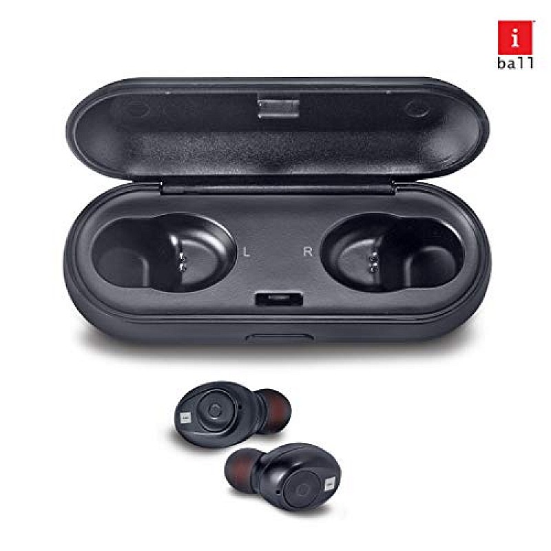 iBall EarWear TW101 Truly Wireless Bluetooth in Ear Headphone with Mic Black