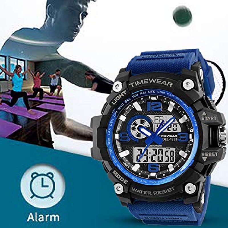 Timewear Military Series Analog Digital Silicone Strap Watch for Men