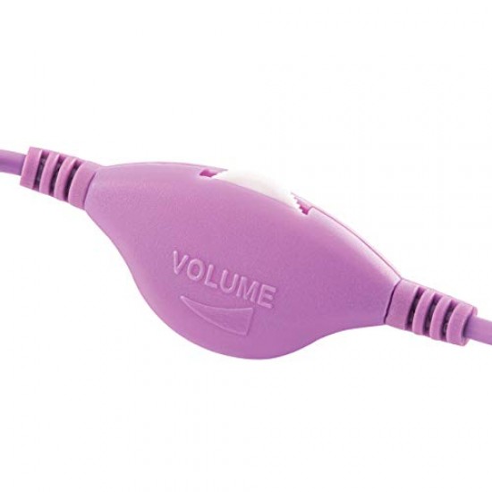 iBall Kids Diva Wired Headphone with in line Volume Controller (Violet and Pink)