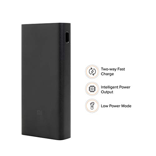 Mi 20000mAH Li-Polymer Power Bank 2i (Black) with 18W Fast Charging Mi 20000mAH Li-Polymer Power Bank 2i (Black) with 18W Fast Charging