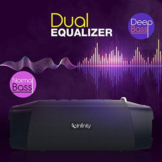Infinity by Harman Fuze 700 Dual EQ Deep Bass 20W Portable Stereo Speaker with 10 Hours Playtime