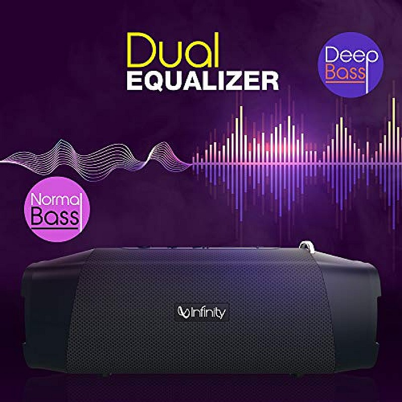 Infinity by Harman Fuze 700 Dual EQ Deep Bass 20W Portable Stereo Speaker with 10 Hours Playtime