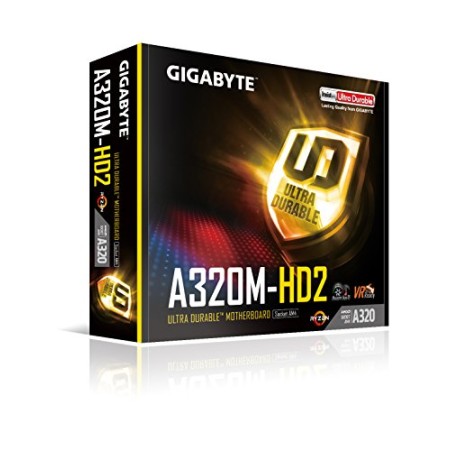 Gigabyte GIGABYTE GA-A320M-HD2 AM4 AMD A320 HDMI USB 3. 1 Type-A ATX DDR4 Motherboard Motherboards GA-A320M-HD2 Gigabyte GIGABYTE GA-A320M-HD2 AM4 AMD A320 HDMI USB 3. 1 Type-A ATX DDR4 Motherboard Motherboards GA-A320M-HD2