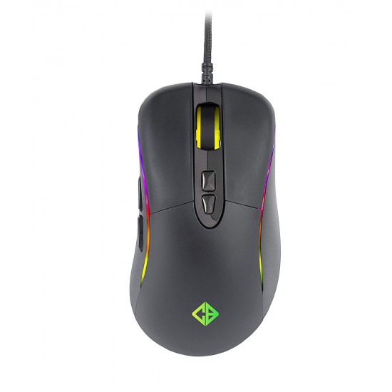 Cosmic Byte Equinox Alpha 5000DPI 7 Button Gaming Mouse, Pixart PMW3325 Sensor, Spectra RGB with Software (Black)