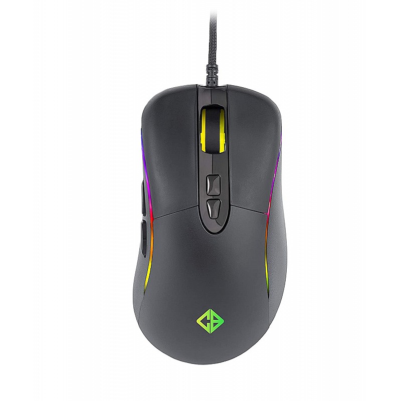 Cosmic Byte Equinox Alpha 5000DPI 7 Button Gaming Mouse, Pixart PMW3325 Sensor, Spectra RGB with Software (Black)