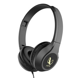 Infinity by Harman Zip 500 On-Ear Deep Bass Foldable Headphones with Mic (Charcoal Black)
