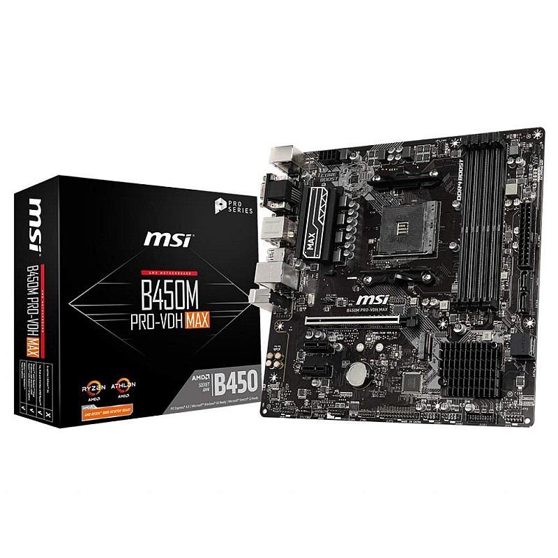 MSI B450M PRO-VDH MAX Gaming Motherboard AMD RYZEN 3000 Desktop Gaming MOtherboard