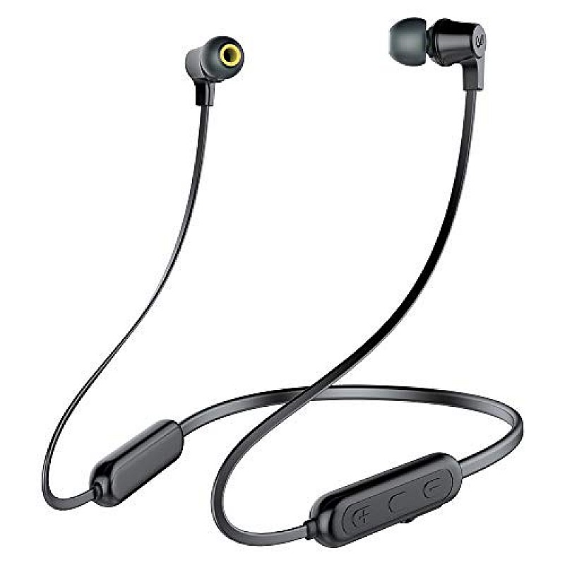 Infinity(JBL) Glide N100 Wireless Neckband with Deep Bass Dual EQ Bluetooth 5.0 & Sweatproof (Charcoal Black)-