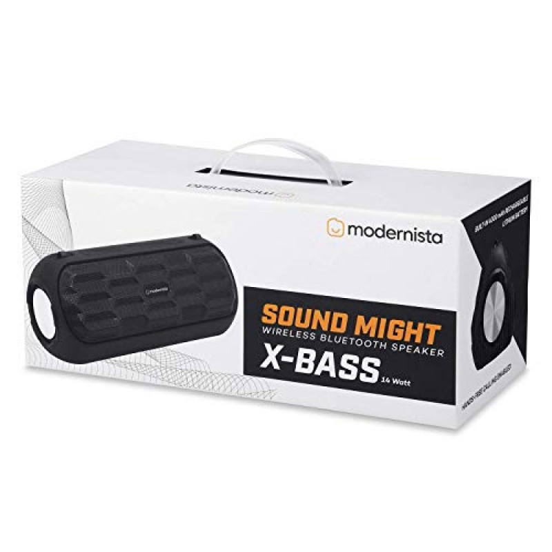 Modernista Sound-Might 14 W Portable Bluetooth Outdoor Party Speaker | Multi-Features - USB, Aux, Micro SD and FM with Up to 4 Hours Playtime