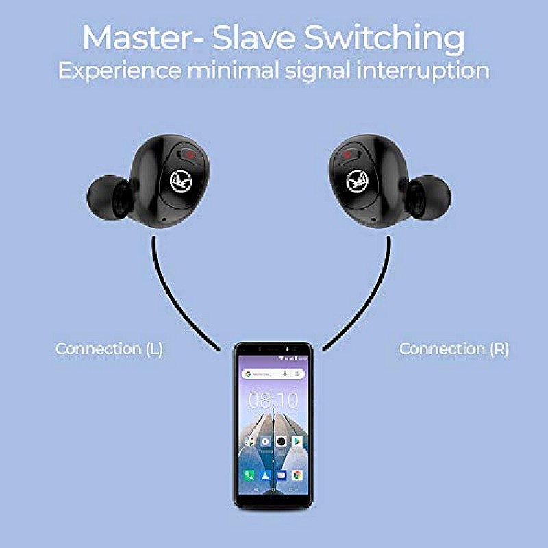 Bass Evolution Stark Bluetooth 5.0 Deep Bass True Wireless Earbuds Black