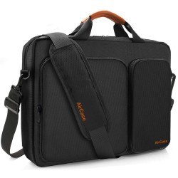 AirCase Laptop Bag Messenger Bag Sleeve for 13-Inch 14-Inch Laptop MacBook 2-Multi Pocket Black