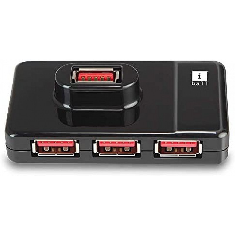 iBall Piano 430 4 Port USB Hub (Black)