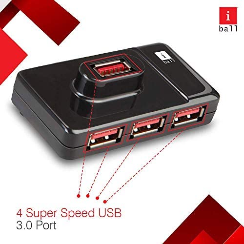 iBall Piano 430 4 Port USB Hub (Black) iBall Piano 430 4 Port USB Hub (Black)