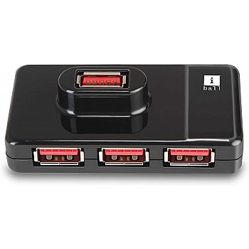 iBall Piano 430 4 Port USB Hub (Black)