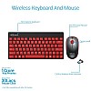 Portronics Key2-A Combo of Multimedia Wireless Keyboard and Mouse Black and Red