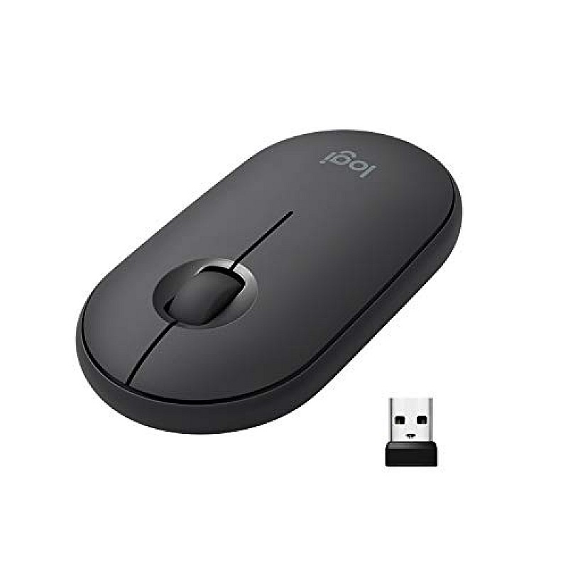 Logitech Pebble M350  Silent Buttons  Wireless Optical Mouse with Bluetooth Graphite (Grey)