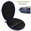 Gizga Essentials G33 Headphone Case Hard Carbon Fibre Cover for Large & Over Sized Bluetooth Headphone (Green Zip)