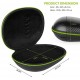 Gizga Essentials G33 Headphone Case Hard Carbon Fibre Cover for Large & Over Sized Bluetooth Headphone (Green Zip) 