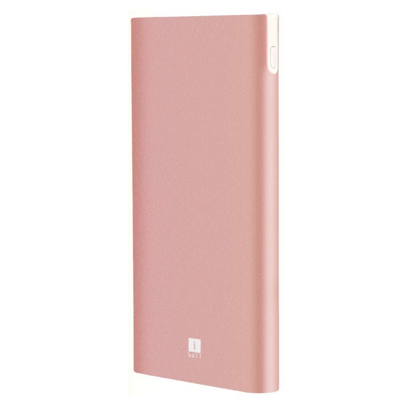 iBall 10000mAh Li-Polymer Slim Design Smart Charge Metal Powerbank– LPM10000 (Rose Gold)