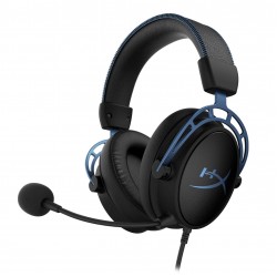 HyperX Cloud Alpha S Wired On Ear Headphones with Mic Blue