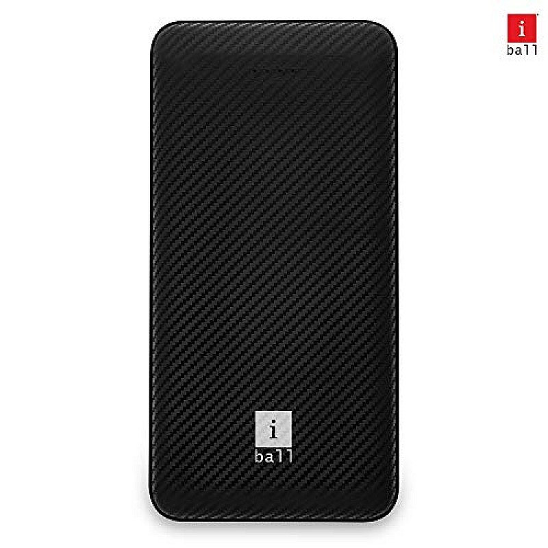 iBall 20000 mAh Powerbank IB-20000LP, Sturdy Dual USB Output, Black